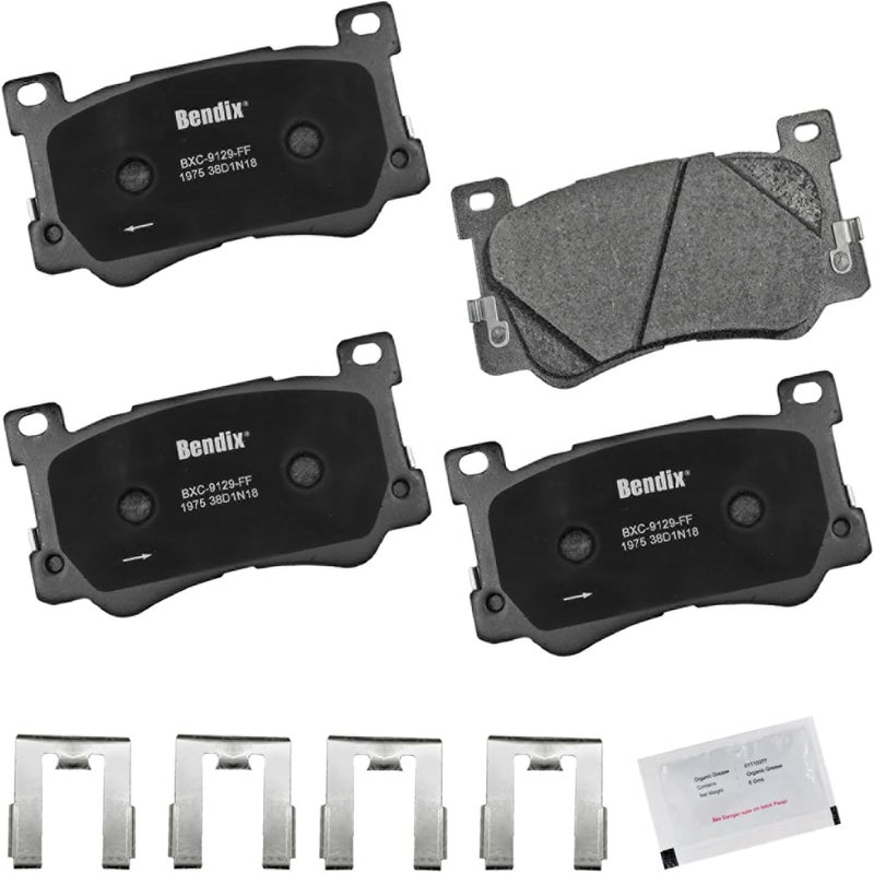 Bendix بطانات الفرامل الأمامية الخزفية Priority1 CFC1975 لجينيسيس G90 2019-2017، كيا K900 2020-2019 - Image 1